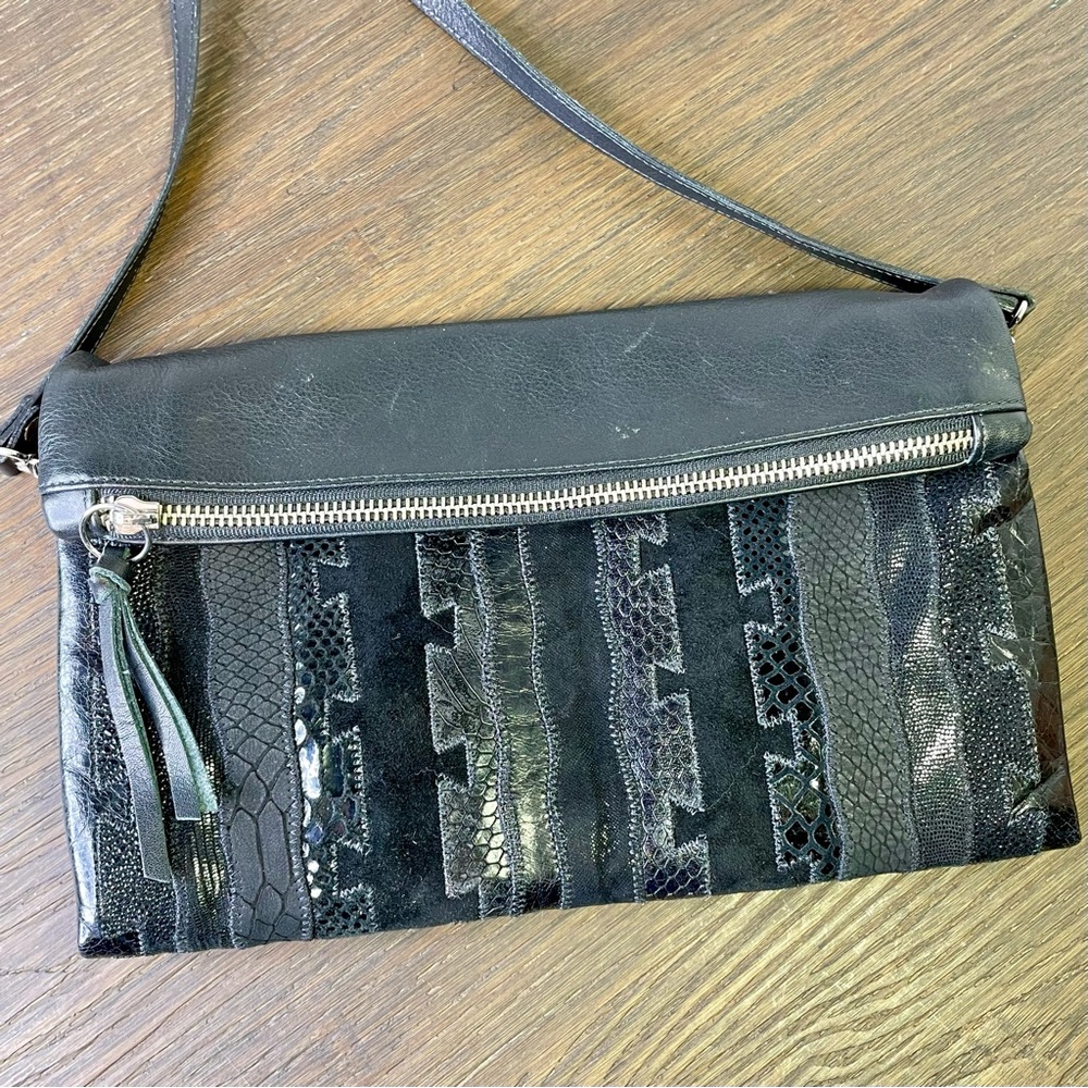 Marmi Patchwork Crossbody Bag Black